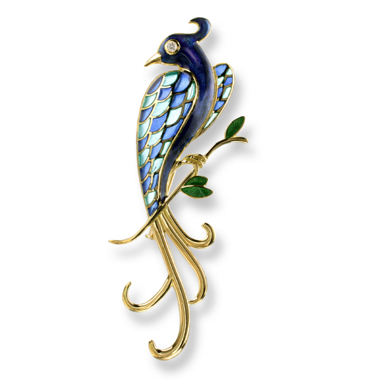 Peacock Shaped Brooch